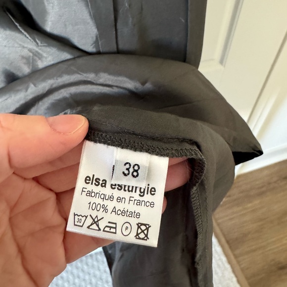 Elsa Esturgie Gray Dress Navy Size 38 6 US - Picture 4 of 5